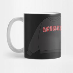 Georgia Varsity Sweatshirt Sticker Mug