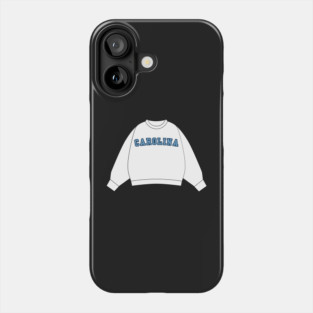 Carolina White Sweatshirt Sticker Phone Case