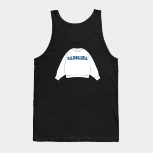 Carolina White Sweatshirt Sticker Tank Top