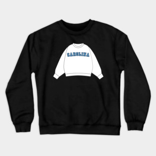 Carolina White Sweatshirt Sticker Crewneck Sweatshirt