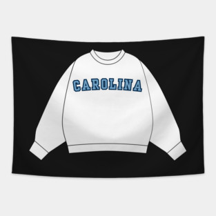 Carolina White Sweatshirt Sticker Tapestry