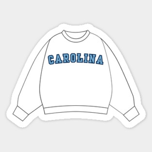 Carolina White Sweatshirt Sticker Sticker