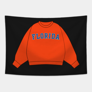 Florida Orange Sweatshirt Sticker Tapestry