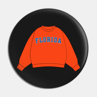Florida Orange Sweatshirt Sticker Pin