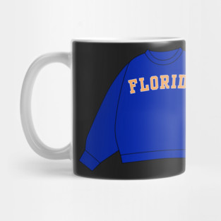 Florida Blue Sweatshirt Sticker Mug