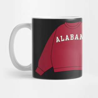 Alabama Crimson Sweatshirt Sticker Mug
