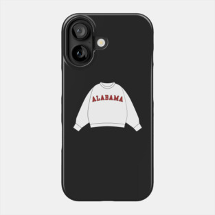 Alabama White Sweatshirt Sticker Phone Case
