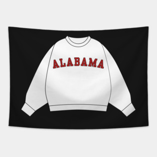 Alabama White Sweatshirt Sticker Tapestry