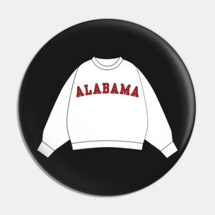 Alabama White Sweatshirt Sticker Pin