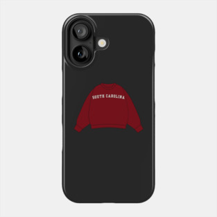 South Carolina Garnet Sweatshirt Sticker Phone Case