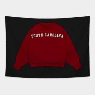 South Carolina Garnet Sweatshirt Sticker Tapestry