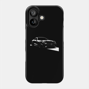 AMG GT P One Edition – Black & White Vector Art of German Supercar Phone Case