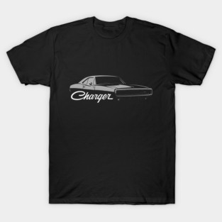 1970 Charger R/T – Retro Muscle Car Illustration in Minimalist Vector Style T-Shirt