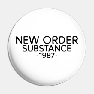 New Order Substance 1987 Pin