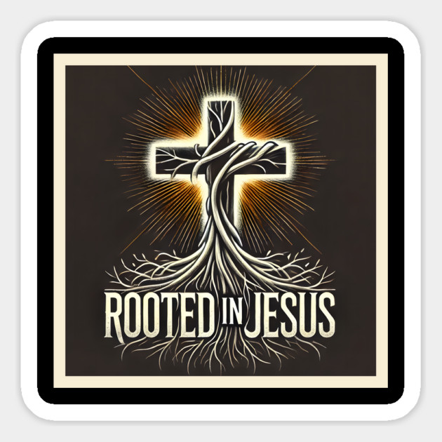 Rooted In Jesus Christian Magnet by Douglas's Store 3