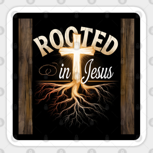 Rooted In Jesus Christian Gift Sticker by Douglas's Store 3