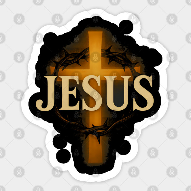 Jesus Christ Cross Christian Gift Sticker by Douglas's Store 3