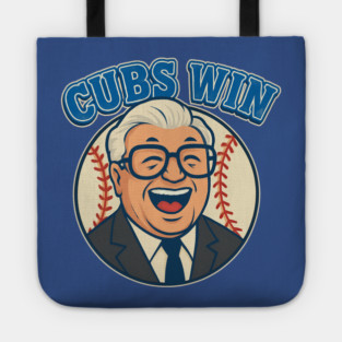 Cubs Win! Vintage Baseball Fan Art Tote