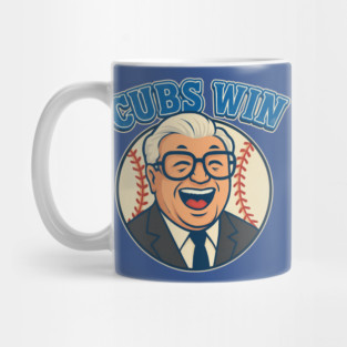 Cubs Win! Vintage Baseball Fan Art Mug
