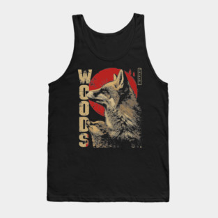 Fox and Baby in the Woods Vintage Animal Art T-Shirt Tank Top