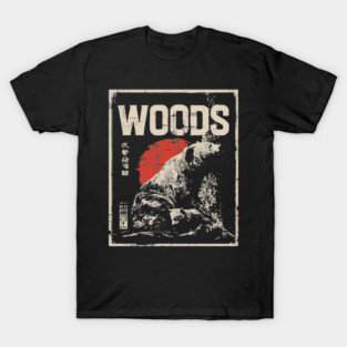Retro Grizzly Bear and Cub Forest Woods T-Shirt T-Shirt