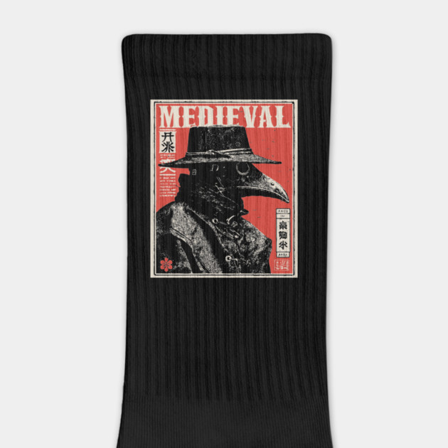 Medieval Plague Doctor Japanese Style T-Shirt by TuncGK