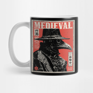 Medieval Plague Doctor Japanese Style T-Shirt Mug