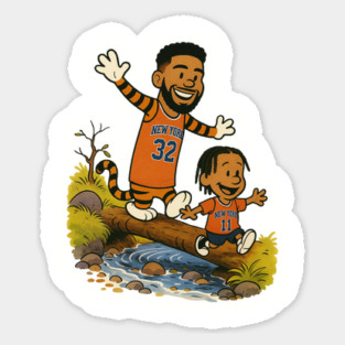Brunson and Kat Knicks Sticker
