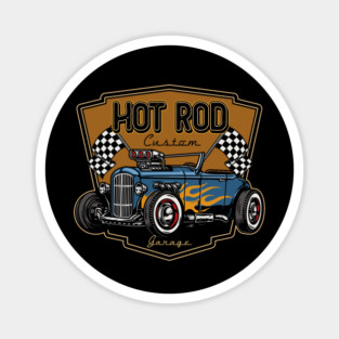 Hot Rod Custom Garage Magnet