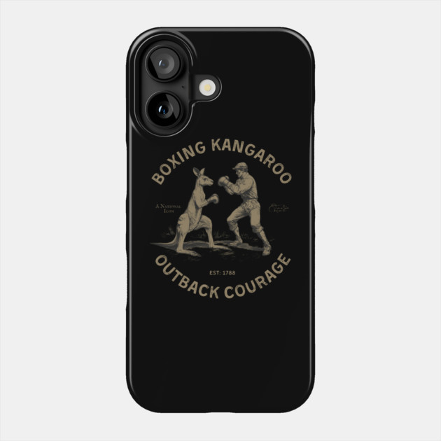 Boxing Kangaroo Outback Courage Phone Case by Timeless Chaos