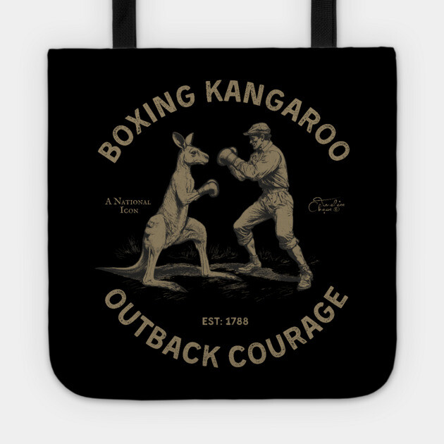 Boxing Kangaroo Outback Courage Tote by Timeless Chaos