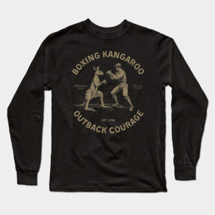 Boxing Kangaroo Outback Courage Long Sleeve T-Shirt