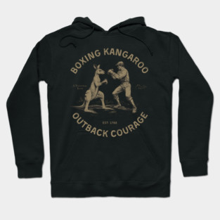 Boxing Kangaroo Outback Courage Hoodie