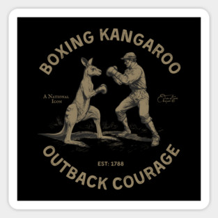 Boxing Kangaroo Outback Courage Sticker