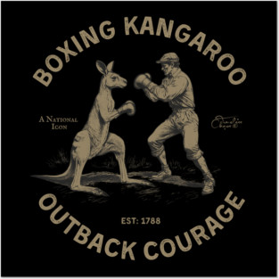 Boxing Kangaroo Outback Courage Posters and Art