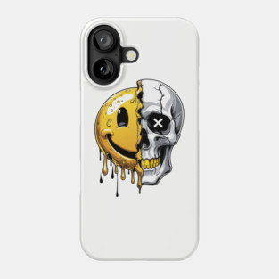 Melting Smiley Skull Phone Case