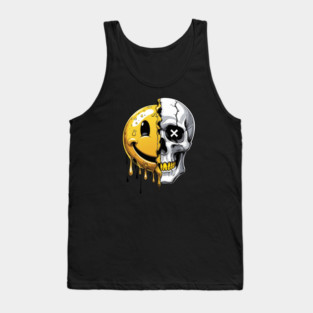 Melting Smiley Skull Tank Top