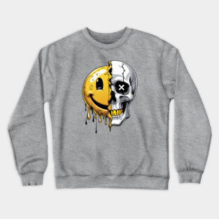 Melting Smiley Skull Crewneck Sweatshirt