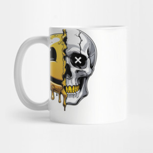 Melting Smiley Skull Mug
