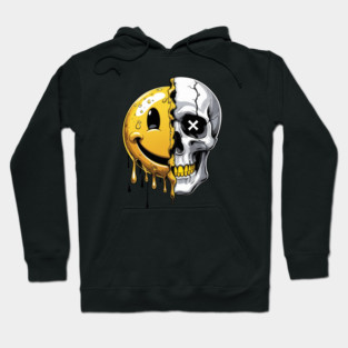 Melting Smiley Skull Hoodie