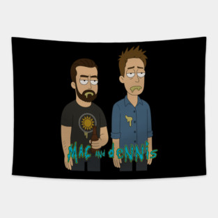 Mac & Dennis (Rick & Morty Style) Tapestry