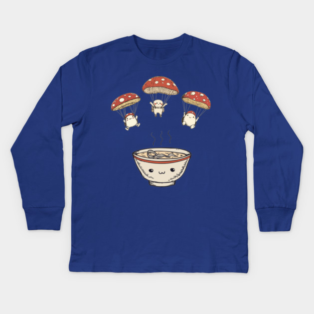 Kawaii Mushroom Soup - Reinforcement Arriving Kids Long Sleeve T-Shirt by TuncGK