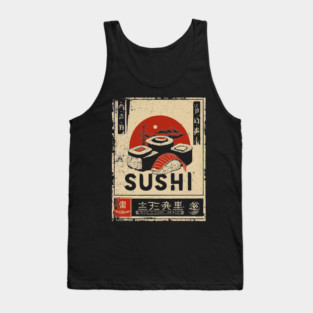 Sushi Poster - Japanese Style Ukiyo-e Tank Top