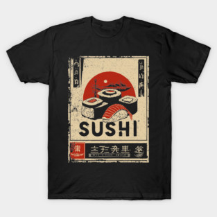 Sushi Poster - Japanese Style Ukiyo-e T-Shirt