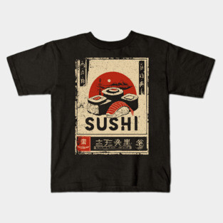 Sushi Poster - Japanese Style Ukiyo-e Kids T-Shirt