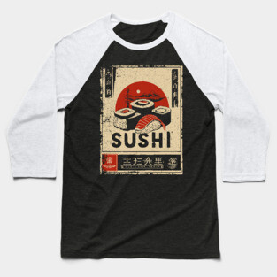 Sushi Poster - Japanese Style Ukiyo-e Baseball T-Shirt