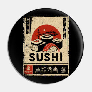 Sushi Poster - Japanese Style Ukiyo-e Pin