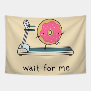 Cute Kawaii Donut - Wait for Me Tapestry