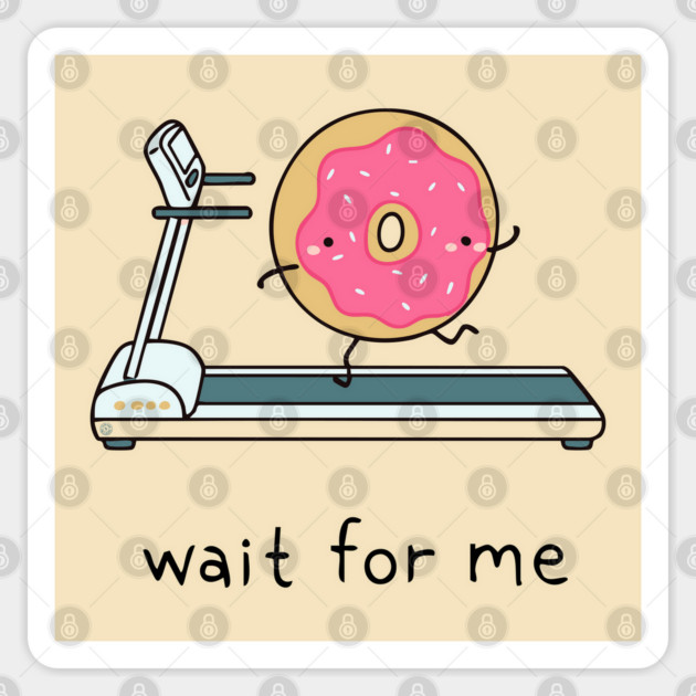 Cute Kawaii Donut - Wait for Me Sticker by TuncGK