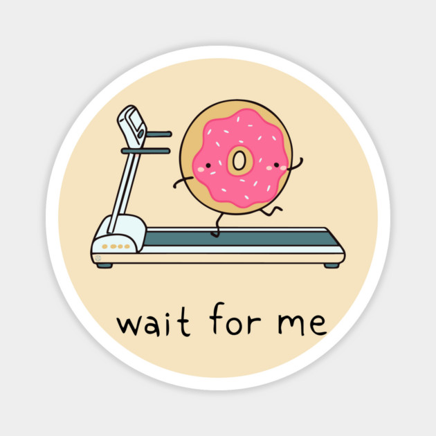 Cute Kawaii Donut - Wait for Me Magnet by TuncGK